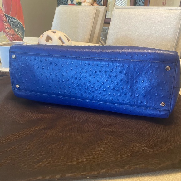 Kate Spade Navy Ostrich Print Tote - Picture 6 of 8